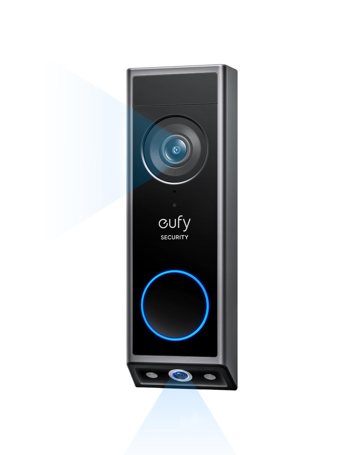 eufy Security Video Doorbell E340 (alimentado por batería), cámaras duales con protector de entrega, 2K Full HD y visión nocturna en color, compatible con HomeBase S380, sin tarifa mensual