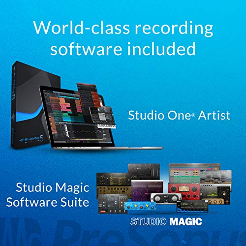 PreSonus AudioBox 96 Paquete de grabación de estudio del 25 aniversario con software de producción musical Studio One Artist DAW