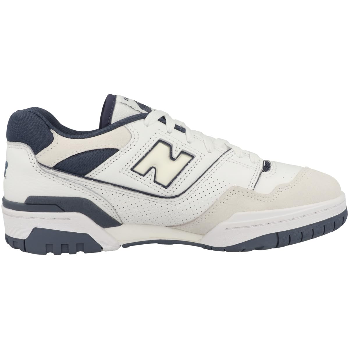 New Balance BB550 Zapatillas para hombre, blanco/azul, 10 mediano EE. UU.