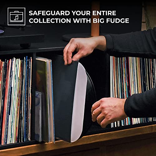 BIG FUDGE Vinyl Record Inner Sleeves 50x | Made from Heavyweight & Acid Free Paper | Album Covers with Round Corners for Easy Insert | Slim Record Jackets to Protect Your LPs & Singles | 12"
