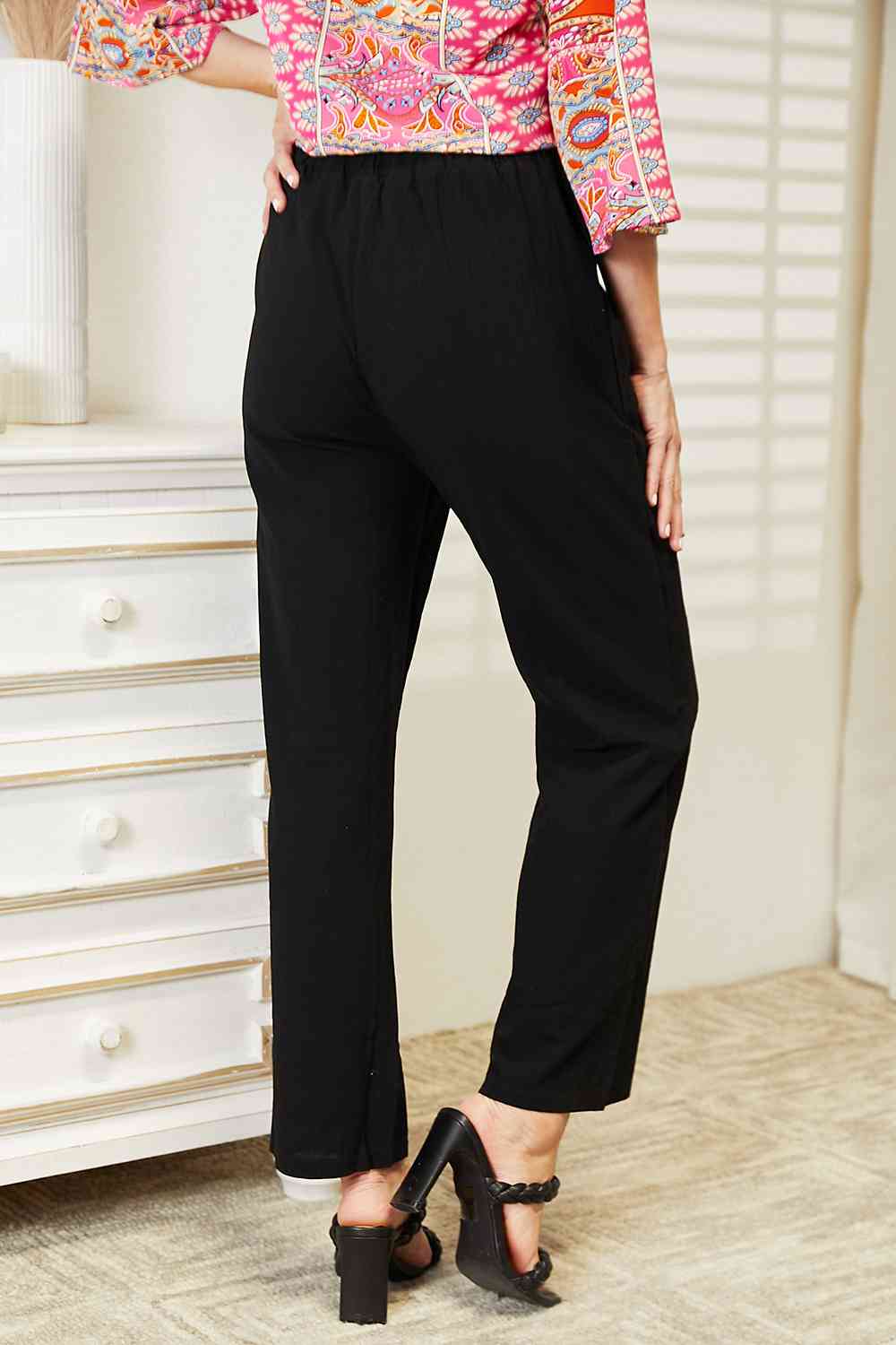 Pantalones sin cordones Double Take con bolsillos