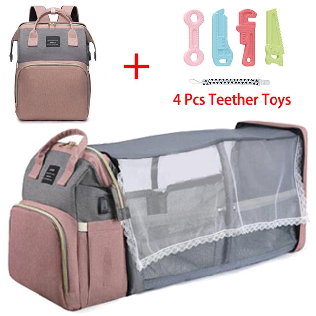 Folding Mommy Bag Lightweight Portable Folding Crib