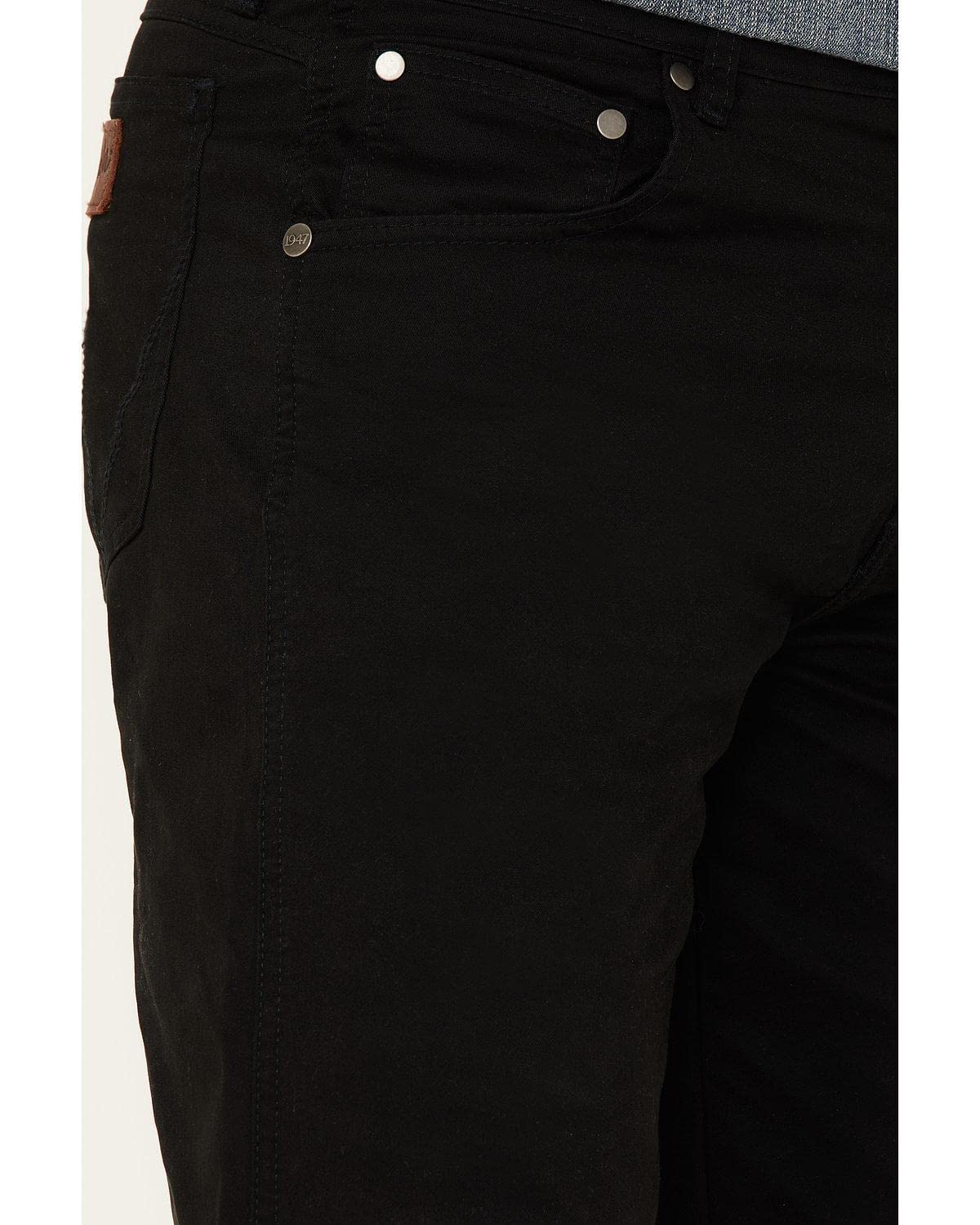 Wrangler Vaqueros retro de pierna recta para hombre, color negro, 36 W x 30 L