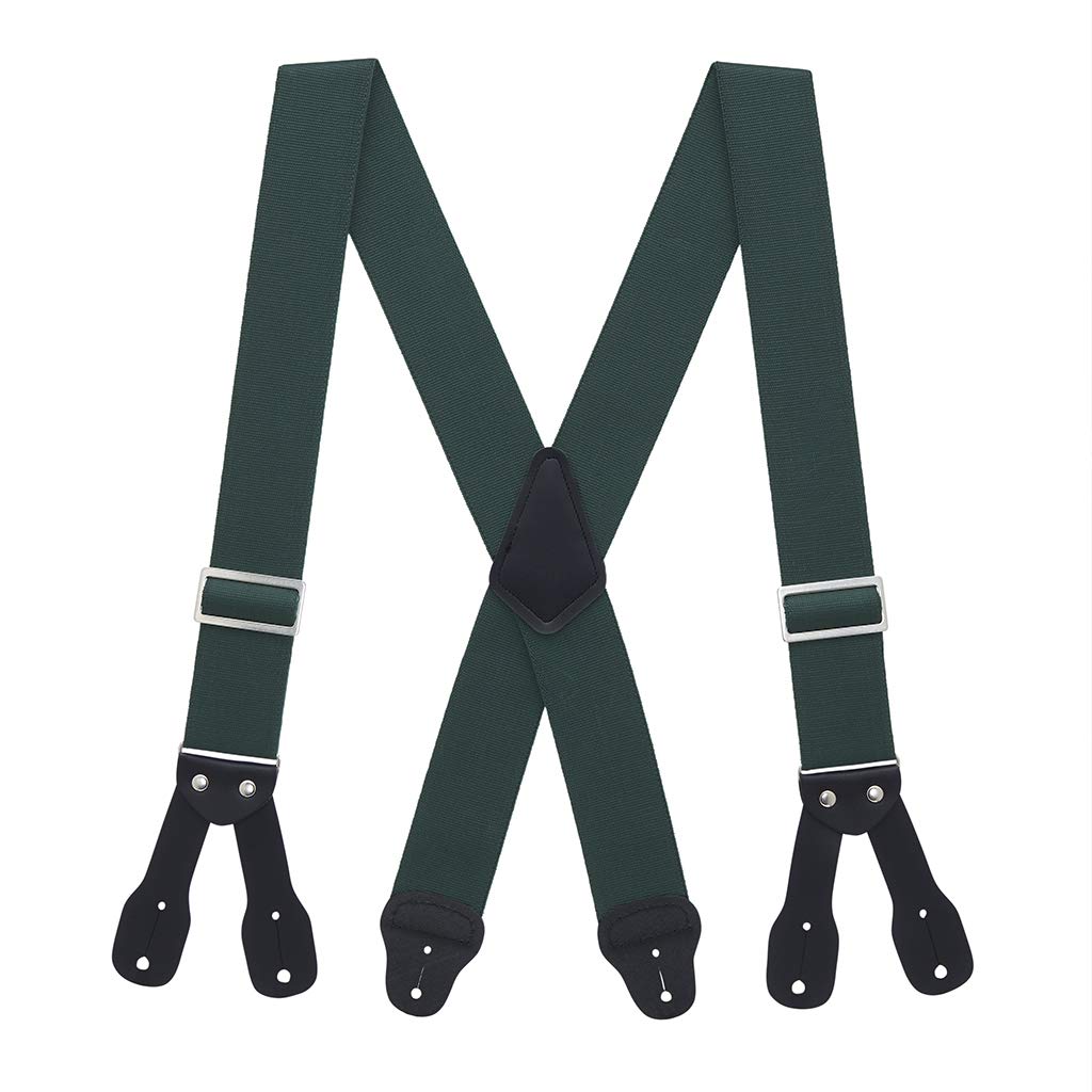 Suspender Store 2-Inch Wide Low-Stretch Logger Suspenders - Industrial Button - 5 Colors & 4 Sizes Includeing Big & Tall