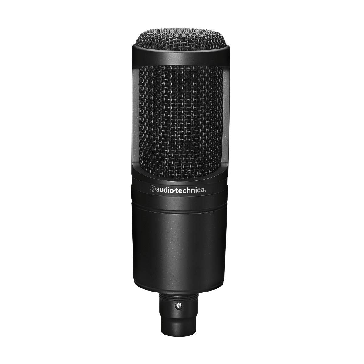 Audio-Technica AT2020 Micrófono de estudio XLR de condensador cardioide, ideal para aplicaciones de proyecto/estudio en casa, negro