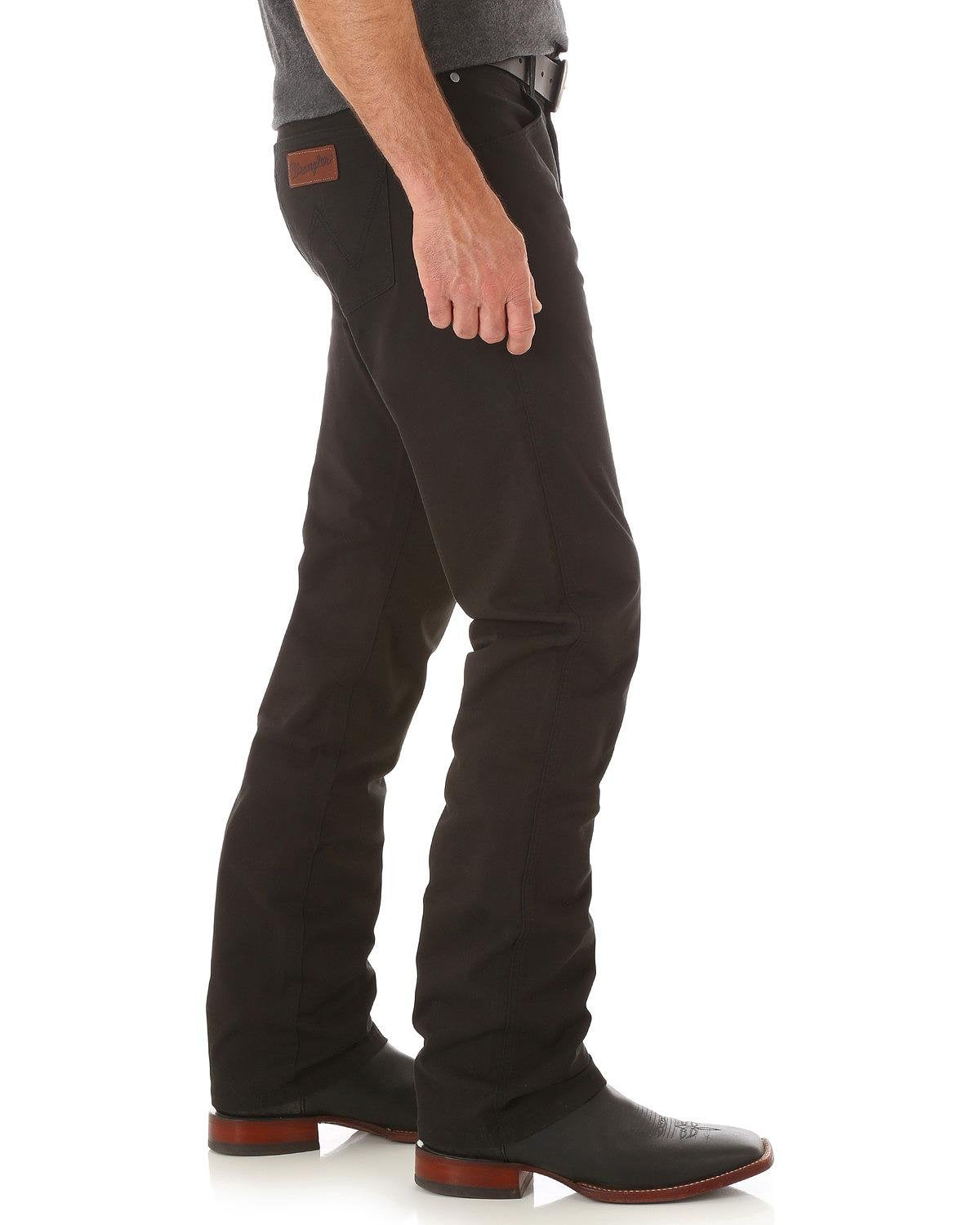 Wrangler Vaqueros retro de pierna recta para hombre, color negro, 36 W x 30 L