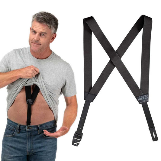 HIKERS - Original Hidden Suspenders for Men Under Clothes - Button Fly