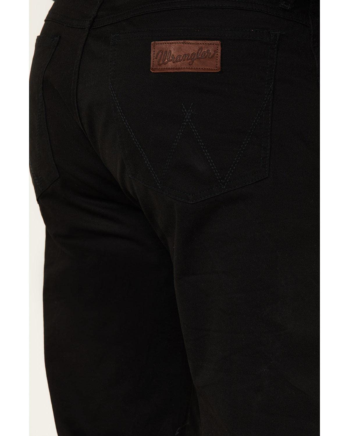 Wrangler Men's Retro Slim Fit Straight Leg Jean, Black, 36W x 30L