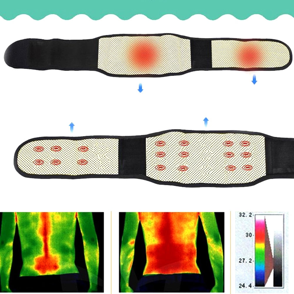 Cinturón de soporte de cintura trasera con terapia magnética