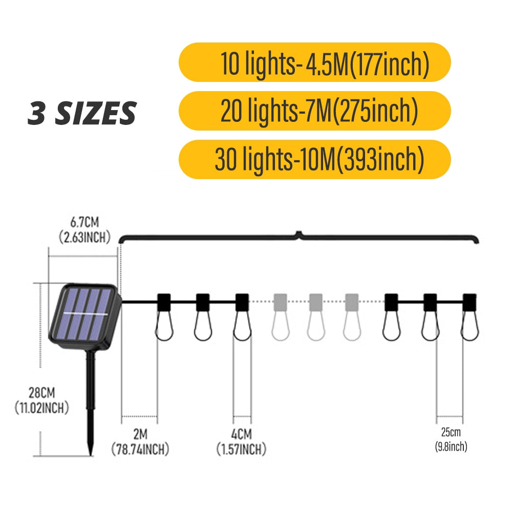 Luces LED solares a prueba de agua