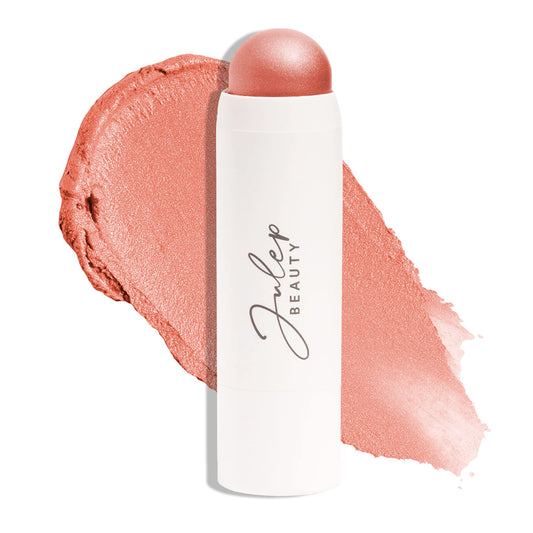 Julep Skip The Brush Crema para rubor en polvo - Oro rosa - Color mezclable y edificable - Rubor 2 en 1 y barra de maquillaje para labios