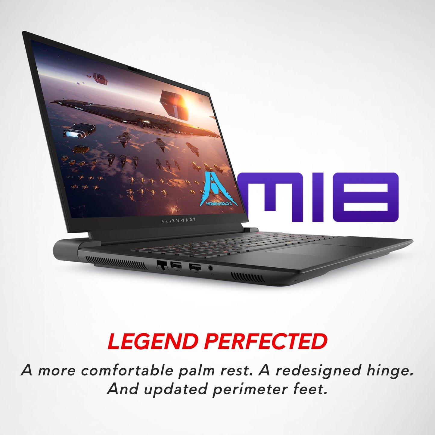 Laptop para juegos Alienware m18 AMD - Pantalla FHD+ de 18 pulgadas (1920 x 1200) 480 Hz 3 ms, AMD Ryzen 9-7845HX, 32 GB DDR5 RAM, 1 TB SSD, NVIDIA GeForce RTX 4080 GDDR6, soporte premium de 1 año - Dark Metallic Moon
