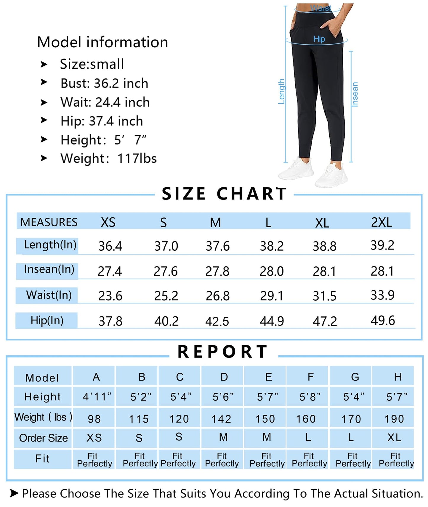 THE GYM PEOPLE Pantalones deportivos para mujer con bolsillos, leggings deportivos, pantalones cónicos para entrenamiento, yoga, correr, entrenamiento (mediano, negro)