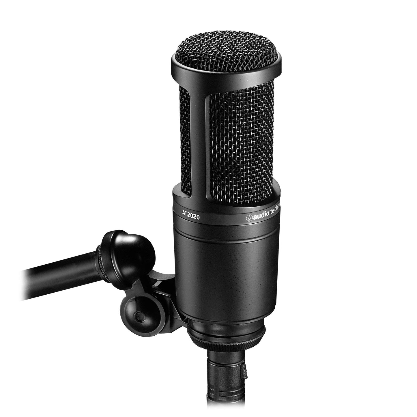 Audio-Technica AT2020 Micrófono de estudio XLR de condensador cardioide, ideal para aplicaciones de proyecto/estudio en casa, negro