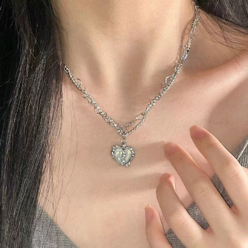 Neo-Gothic Aesthetic Heart Necklace