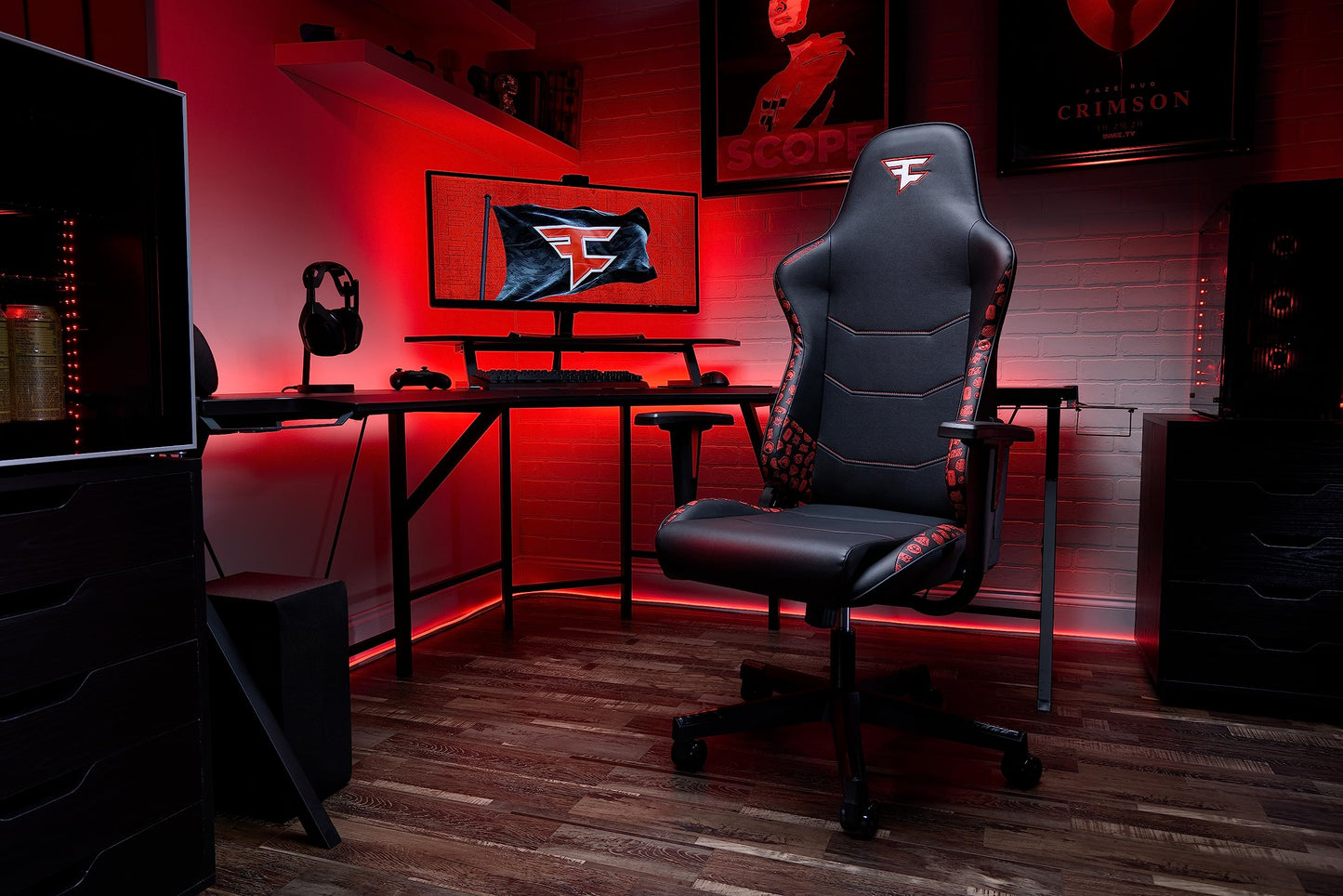 RESPAWN 110 Ergonomic Gaming Chair - Racing Style High Back PC Computer Desk Office Chair - 360 Swivel, Integrated Headrest, 135 Degree Recline with Adjustable Tilt Tension & Angle Lock - 2023 FaZe