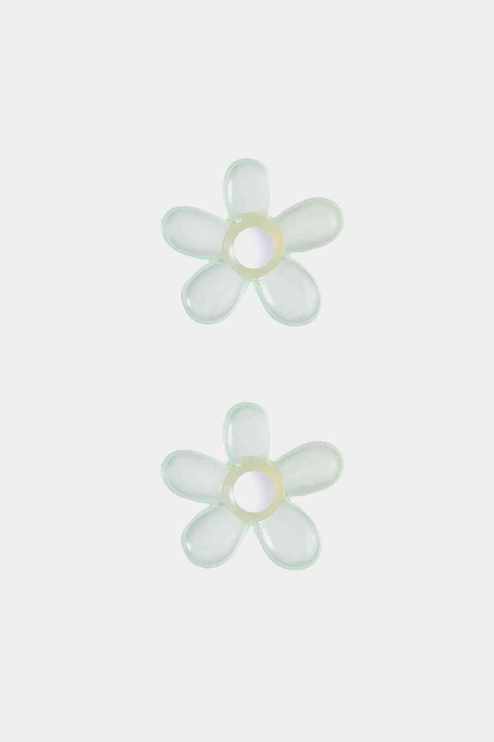 Pendientes de resina con forma de flor