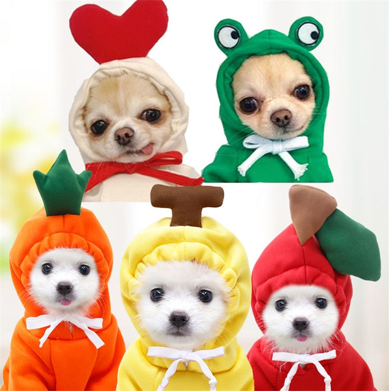 Sudaderas con capucha para mascotas de frutas