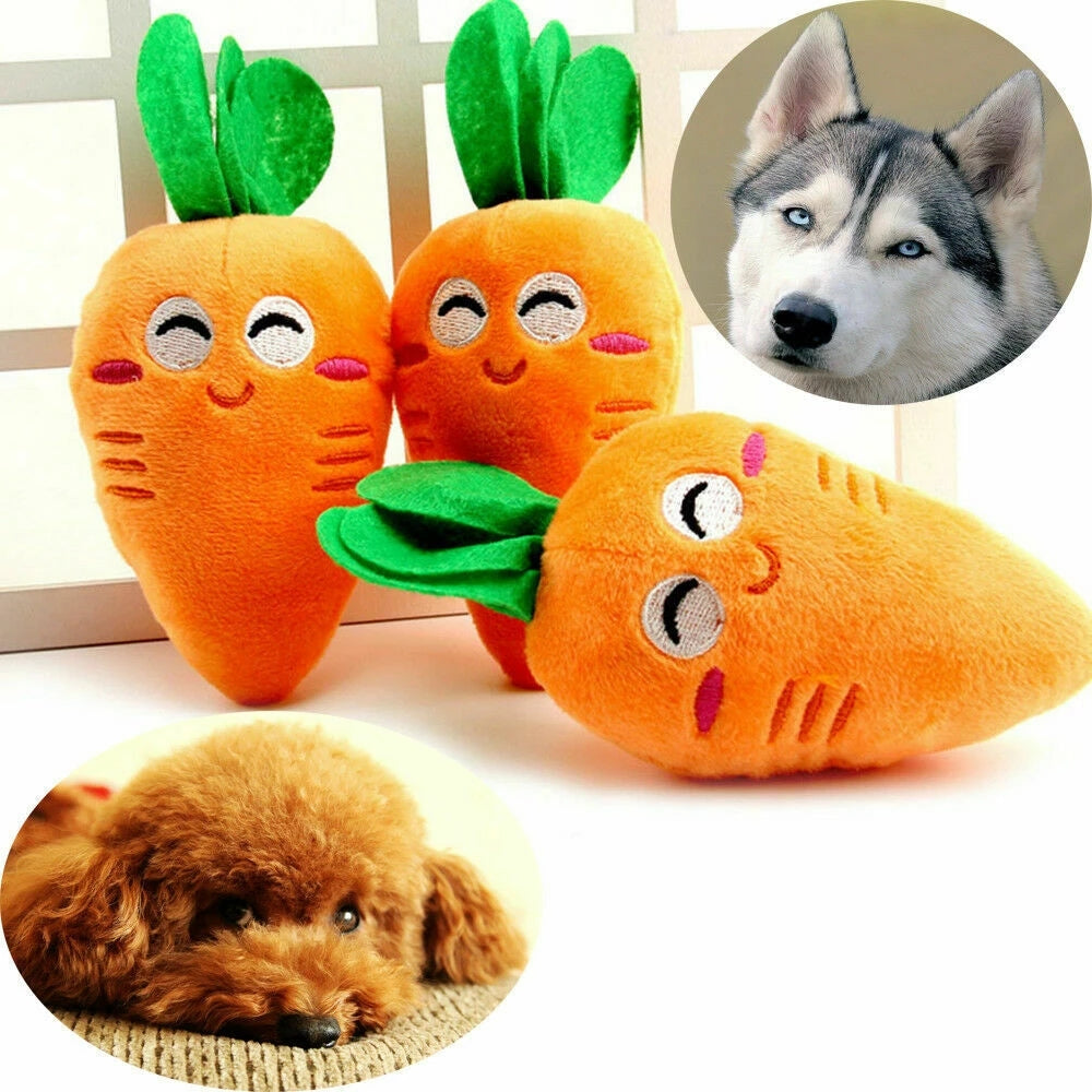 Juguete para mascotas de zanahoria