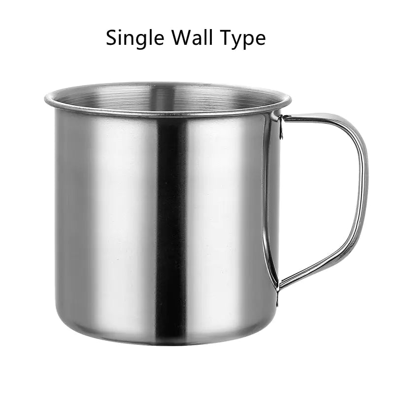 Taza de café de acero inoxidable de doble pared