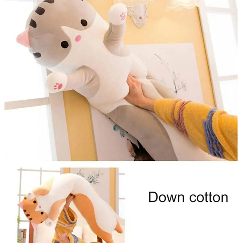 Cat Cuddly Toy Side Sleeper Pillow Children Plush Toy Cat Cushion Decorative Kitten Cute Plush Stuffed Toys Cute Gifts