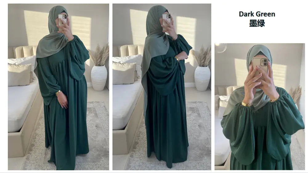 Abayas de color liso para mujer