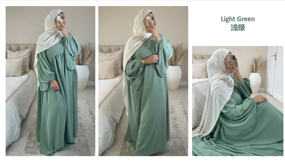 Abayas de color liso para mujer