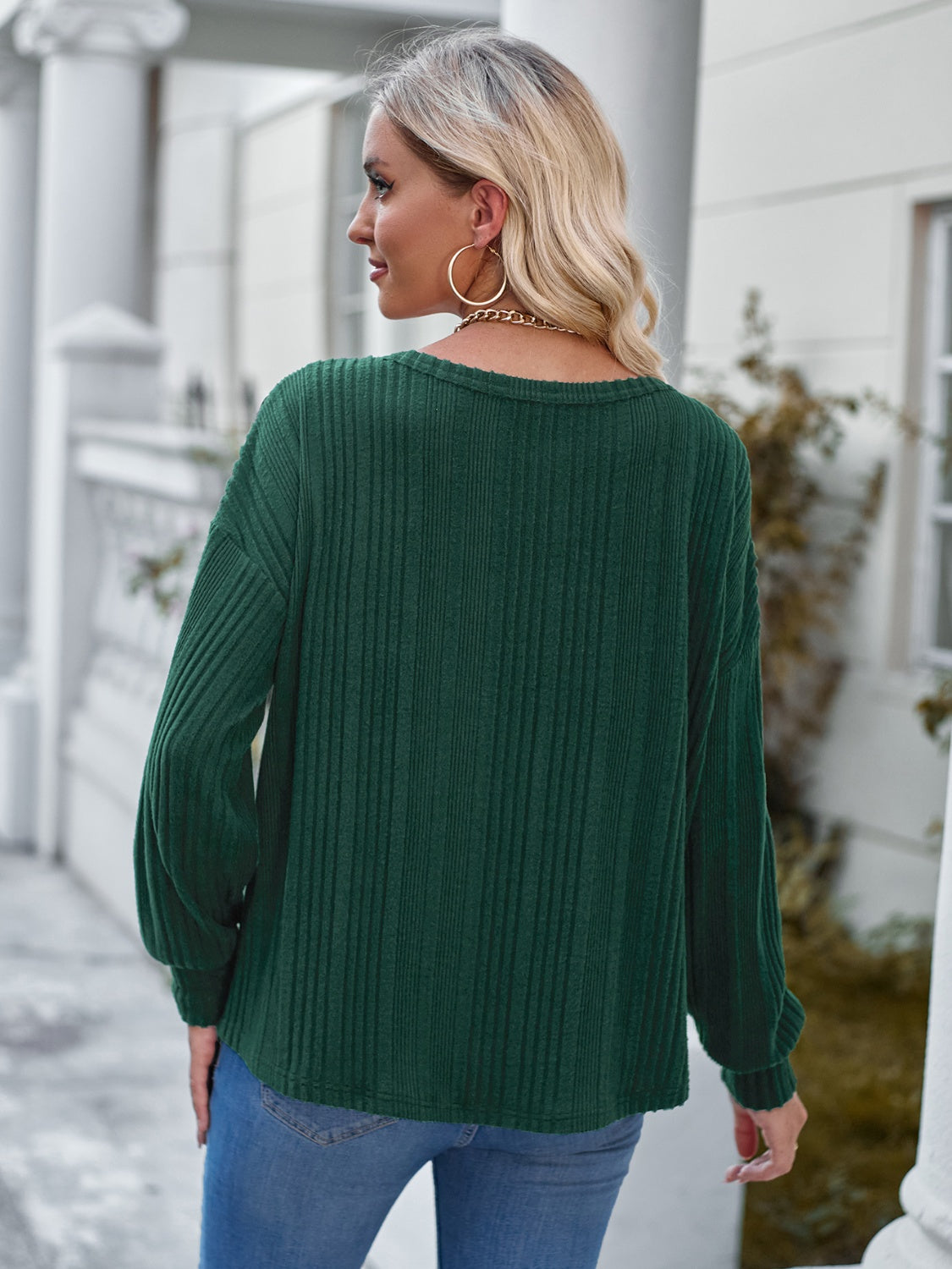 Shoulder Detail Round Neck Top