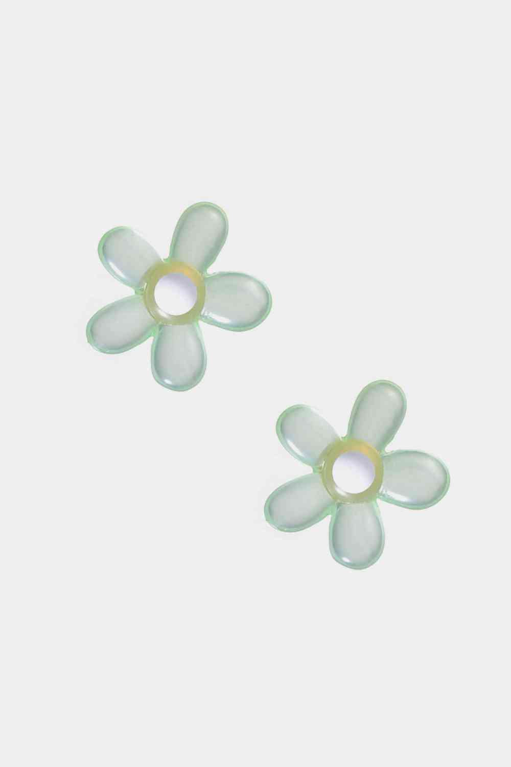 Pendientes de resina con forma de flor