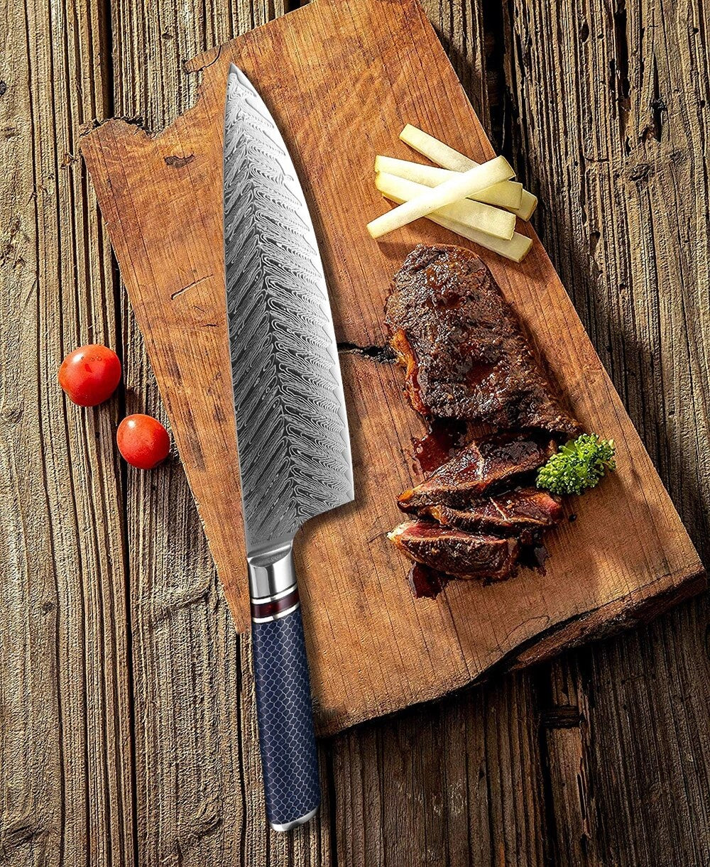 Cuchillo Chef Acero Damasco VG 10 - izzeboutique (Listado Privado) 