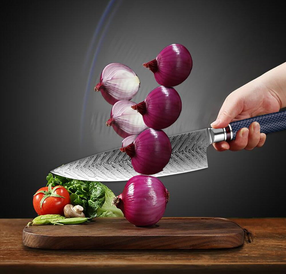 Cuchillo Chef Acero Damasco VG 10 - izzeboutique (Listado Privado) 