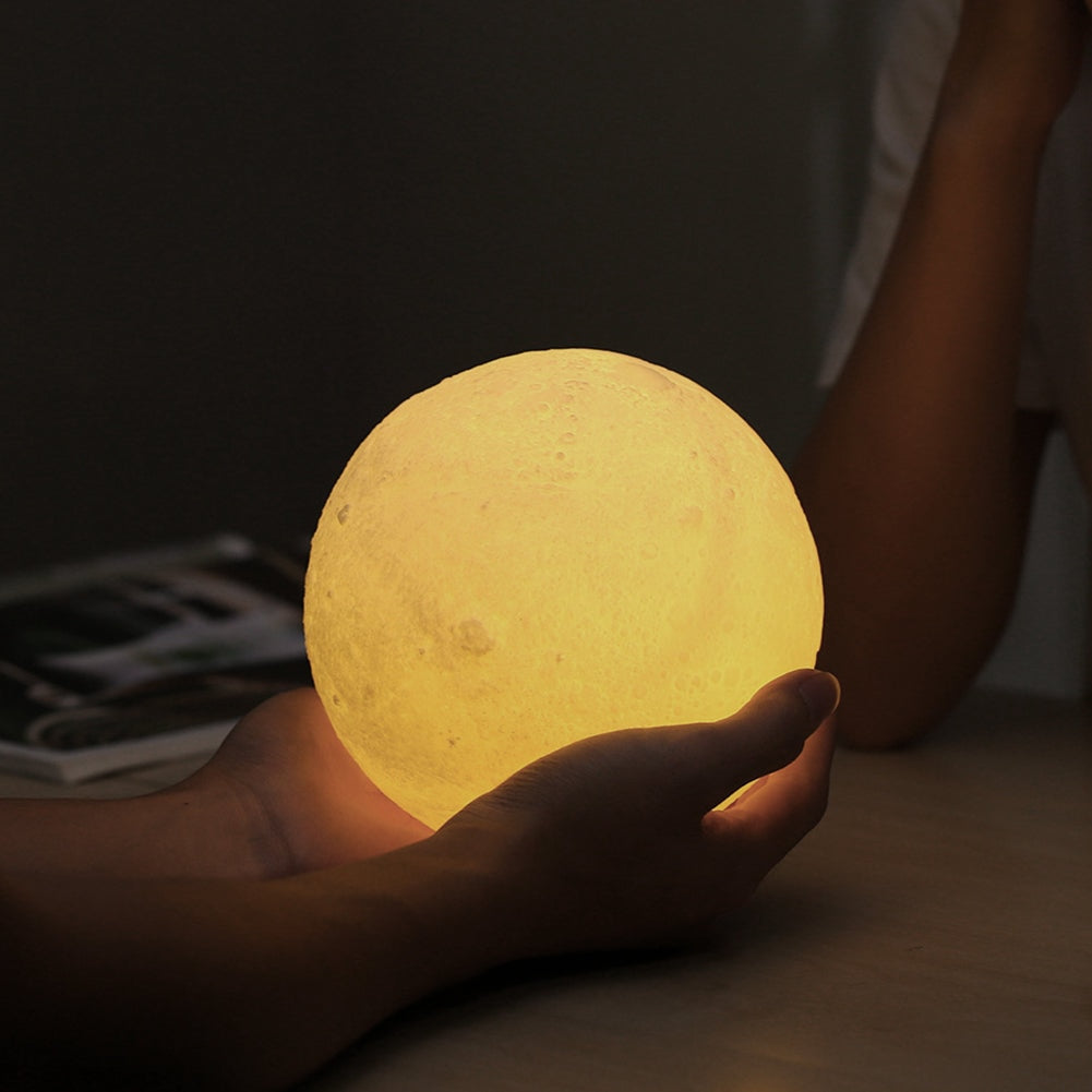 Luz nocturna de luna con impresión 3D