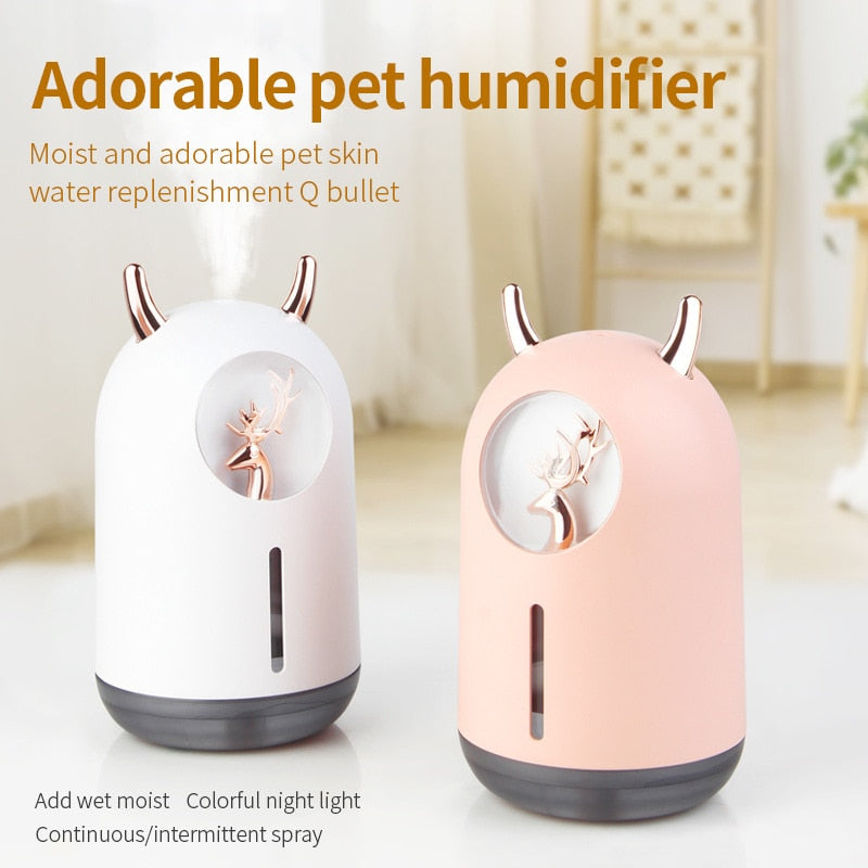 Adorable humidificador para mascotas.