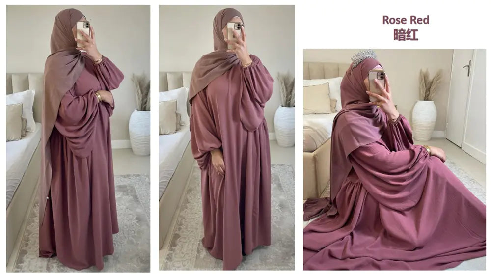 Abayas de color liso para mujer