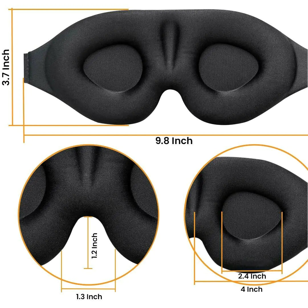 Paquete de 2 máscaras de ojos 3D de viaje